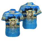 New Orleans Saints Blue Ocean Baby Yoda Tropical Hawaiian Shirt