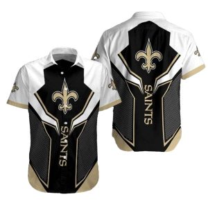New Orleans Saints Bold Geometric Play Hawaiian Shirt