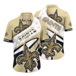 New Orleans Saints Bold Stripe And Logo Overlay Design Hawaiian Shirt
