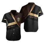 New Orleans Saints Brown And Black Verve Hawaiian Shirt