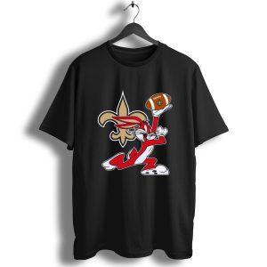 New Orleans Saints Bugs Bunny Football Fleur De Lis T Shirt