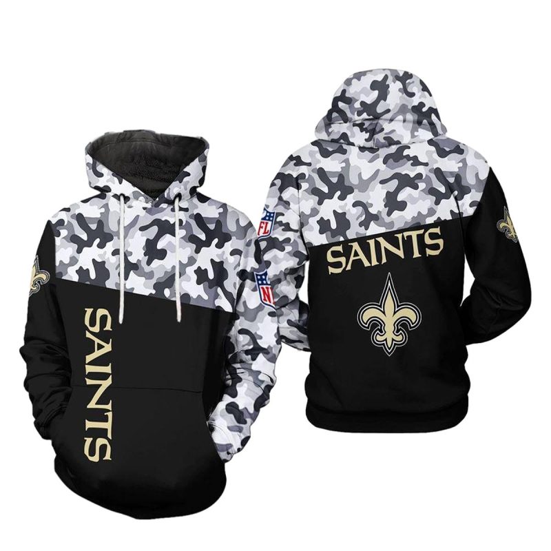 New Orleans Saints Camo Veteran Team Aop Hoodie 1