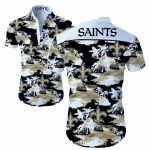 New Orleans Saints Cars And Palm Beach Style Hawaiian Shirt