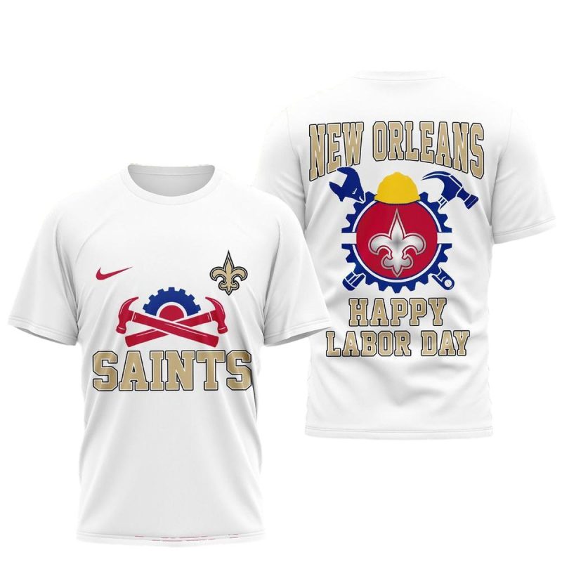 New Orleans Saints Celebrates Labor Day Aop T Shirt 1