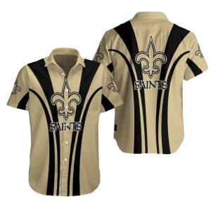 New Orleans Saints Classic Gold Rush Hawaiian Shirt