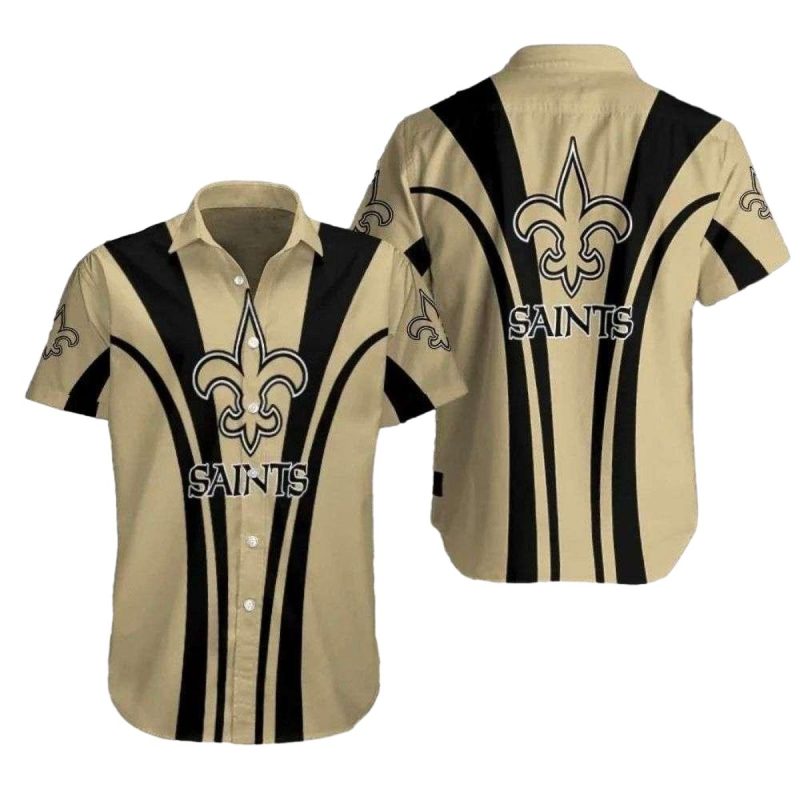 New Orleans Saints Classic Gold Rush Hawaiian Shirt 1