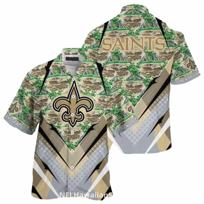 New Orleans Saints Coconut Island Hawaiian Shirt 1