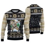 New Orleans Saints Dabbing Santa Claus Ho Ho Ho Ho Ho Ugly Sweater