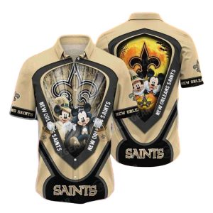 New Orleans Saints Disney Mickey Hawaiian Shirt