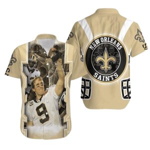New Orleans Saints Drew Brees No 9 Legend Hawaiian Shirt