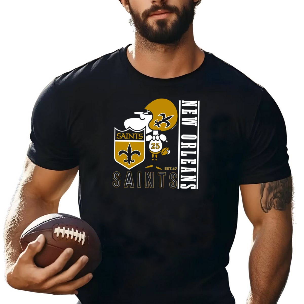 New-Orleans-Saints-Est-67-Mascot-With-Shield-And-Fleur-De-Lis-T-Shirt-1_t-shirt-4_5