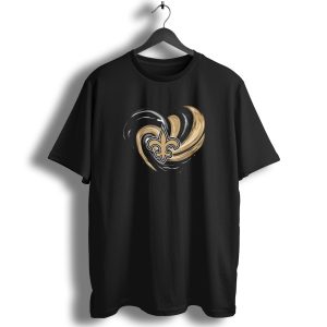 New Orleans Saints Fleur De Lis Tornado Heart T Shirt