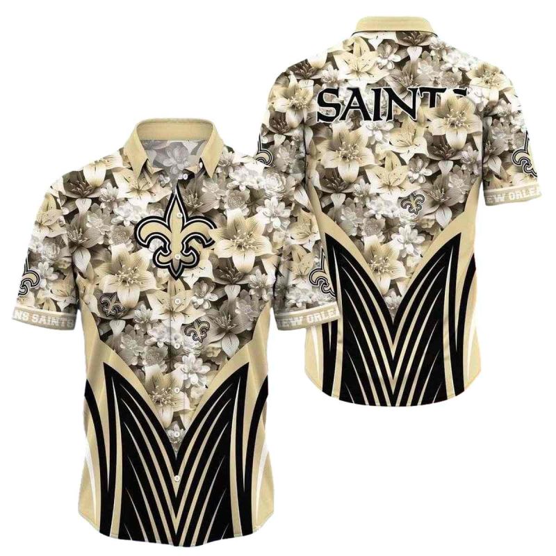 New Orleans Saints Fleur De Vogue Hawaiian Shirt 1