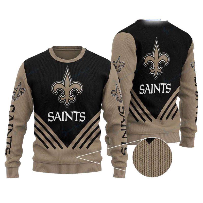 New Orleans Saints Football Team Nfl Ugly Christmas Sweater 1