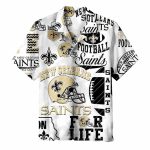 New Orleans Saints For Live White Hawaiian Shirt