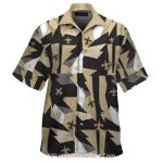 New Orleans Saints Geometric Lightning Hawaiian Shirt