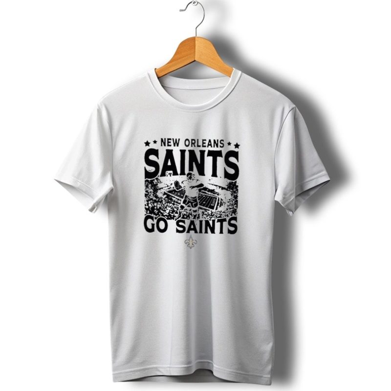 New Orleans Saints Go Saints Vintage Stadium Football T Shirt 1 T Shirt 1