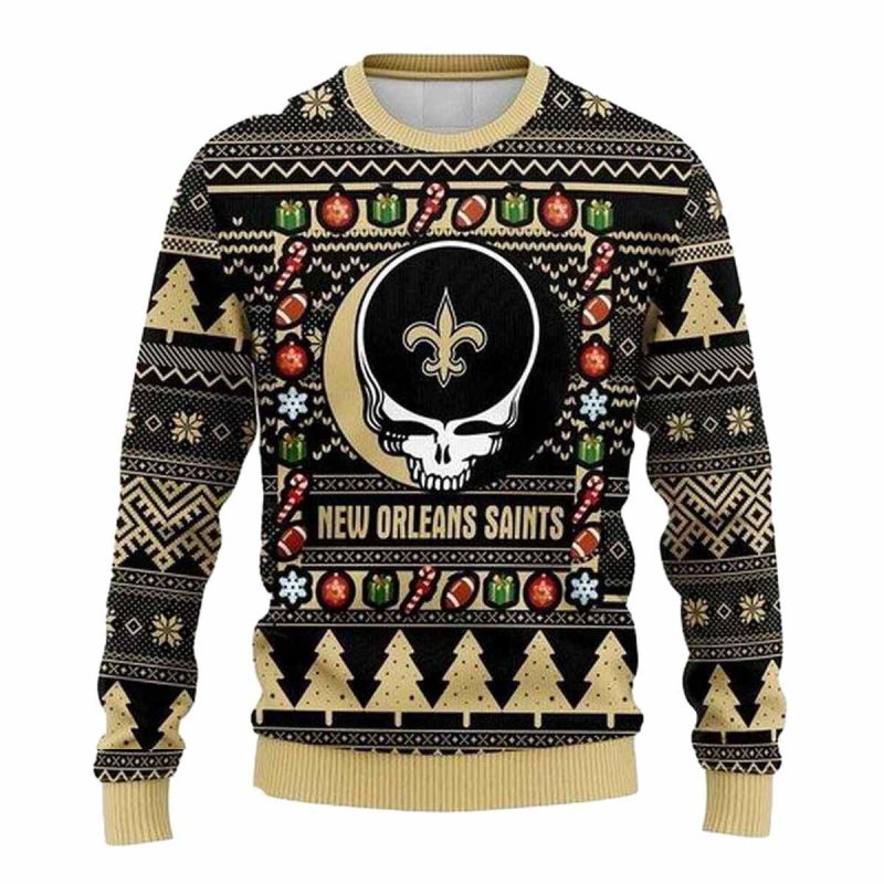 New Orleans Saints Grateful Dead Ugly Sweater 1