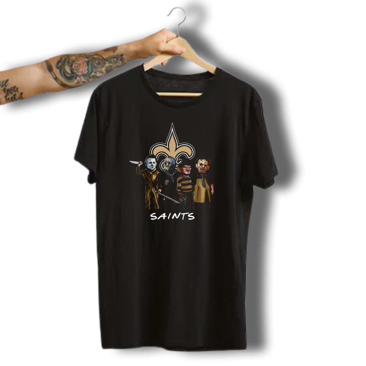 New-Orleans-Saints-Halloween-Slasher-Squad-Character-Mashup-T-Shirt-1_t-shirt-3_4