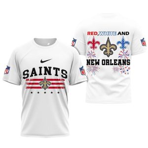 New Orleans Saints Happy 4Th Of July AOP T Shirt