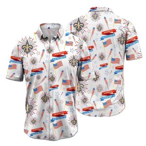 New Orleans Saints Happy 4th Of July Hawaiian Shirt