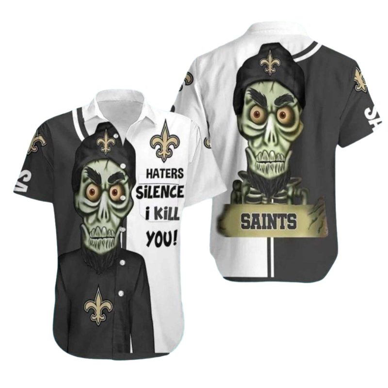 New Orleans Saints Haters Silence I Kill You Hawaiian Shirt 1