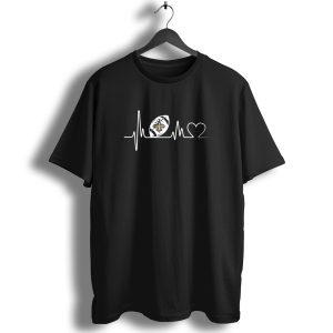 New Orleans Saints Heartbeat Football Fleur De Lis T Shirt