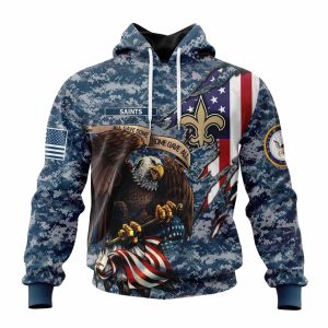 New Orleans Saints Honor Us Navy Veterans AOP Hoodie