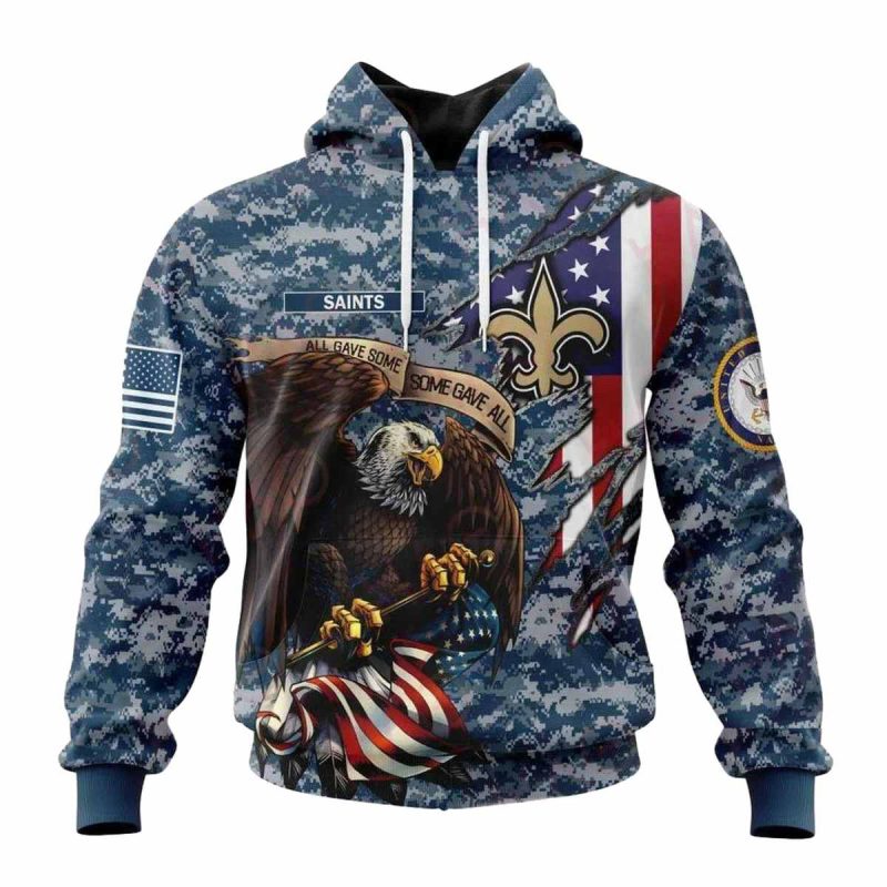 New Orleans Saints Honor Us Navy Veterans Aop Hoodie 1