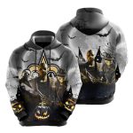 New Orleans Saints Horror Movie Halloween AOP Hoodie