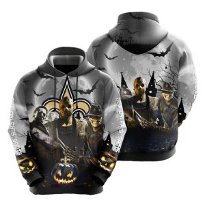 New Orleans Saints Horror Movie Halloween AOP Hoodie