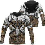 New Orleans Saints Hunting Camo Style AOP Hoodie
