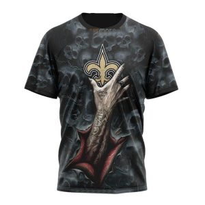 New Orleans Saints IT Halloween Horror Skull AOP T Shirt