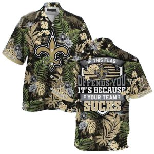 New Orleans Saints If This Flag Defends You Hawaiian Shirt