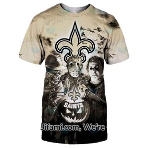 New Orleans Saints Jason Voorhees Halloween AOP T Shirt