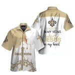 New Orleans Saints Jesus Saints In My Veins Hawaiian Shirt