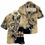 New Orleans Saints Logo Lover Palm Leaves Hawaiian Shirt