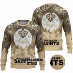 New Orleans Saints Logo Snowflake Design Ugly Sweater