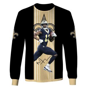 New Orleans Saints Michael Thomas No 13 Jersey With Signature AOP Sweatshirt