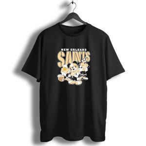 New Orleans Saints Mickey Donald Duck Goofy Football Team T Shirt