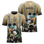 New Orleans Saints Mickey Mouse AOP T Shirt