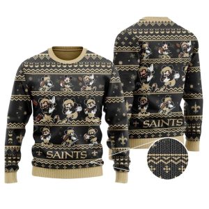 New Orleans Saints Mickey Mouse Player Ugly Sweater
