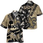New Orleans Saints Mickey Surfboard Hawaiian Shirt