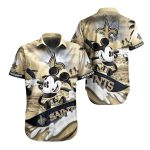 New Orleans Saints Mickey Surfing Tropical Sunset Style Hawaiian Shirt