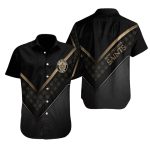 New Orleans Saints Multi Logo Black Hawaiian Shirt
