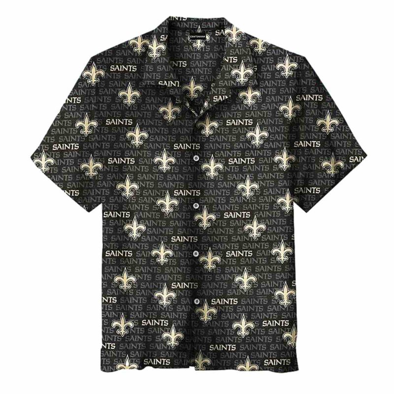 New Orleans Saints Multi Small Logo Hawaiian Shirt 1
