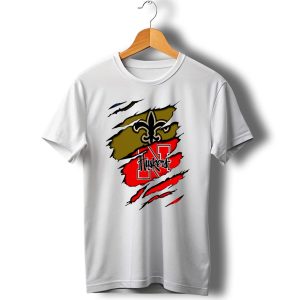 New Orleans Saints Nebraska Huskers Claw Marks T Shirt
