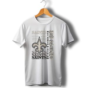 New Orleans Saints Nfc South Division Fleur De Lis Saints Text Pattern T Shirt
