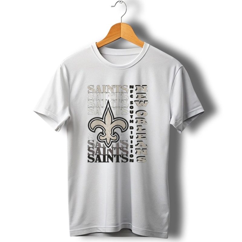 New-Orleans-Saints-Nfc-South-Division-Fleur-De-Lis-Saints-Text-Pattern-T-Shirt-1_T-Shirt-1 New Orleans Saints Nfc South Division Fleur De Lis Saints Text Pattern T Shirt 1 T Shirt 1