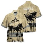 New Orleans Saints Palm Coconut Tree Paradise Hawaiian Shirt